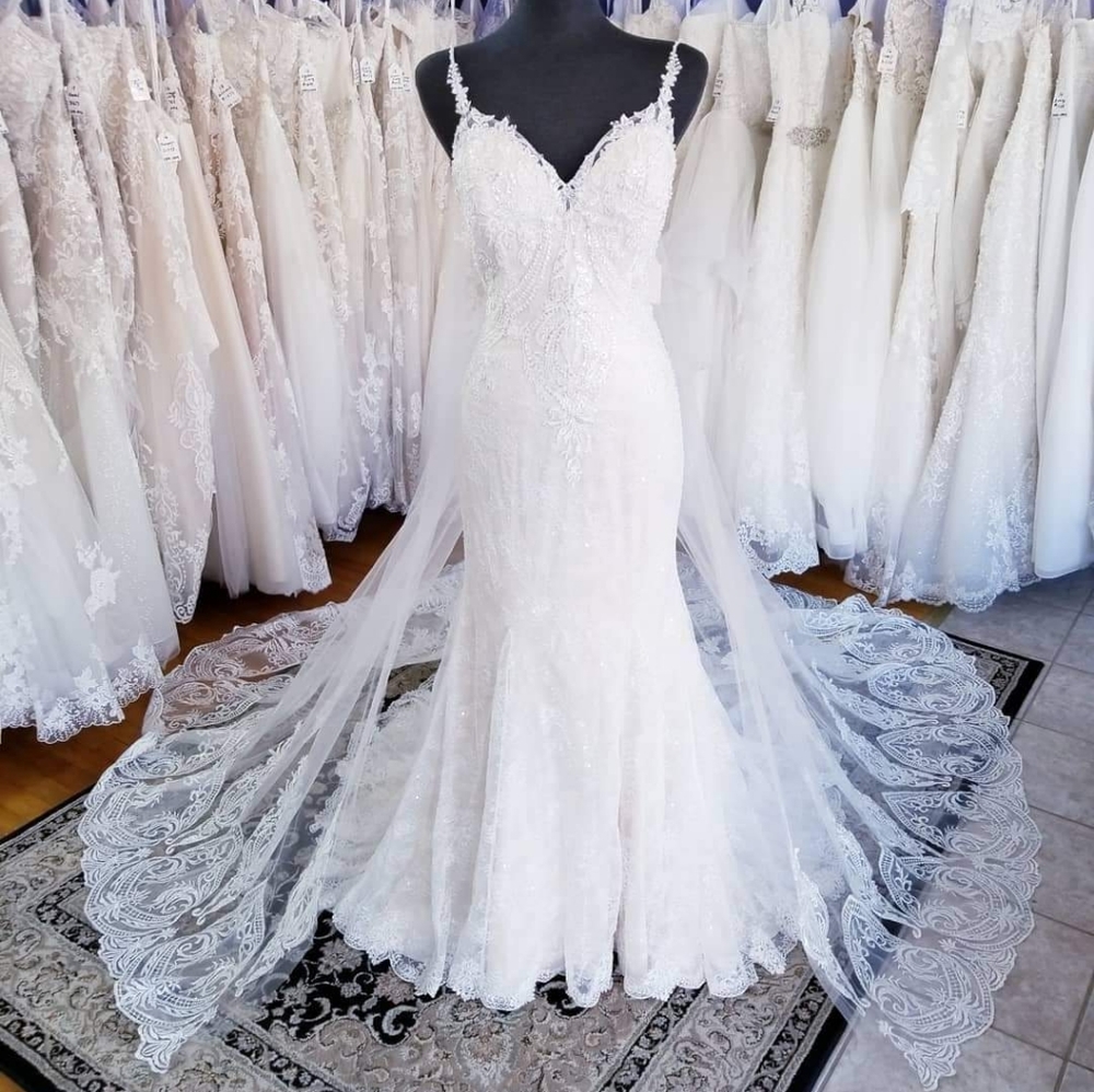 Kenneth Winston Style 1820 Vintage Ivory 16 Fitted Lace Wedding Dress